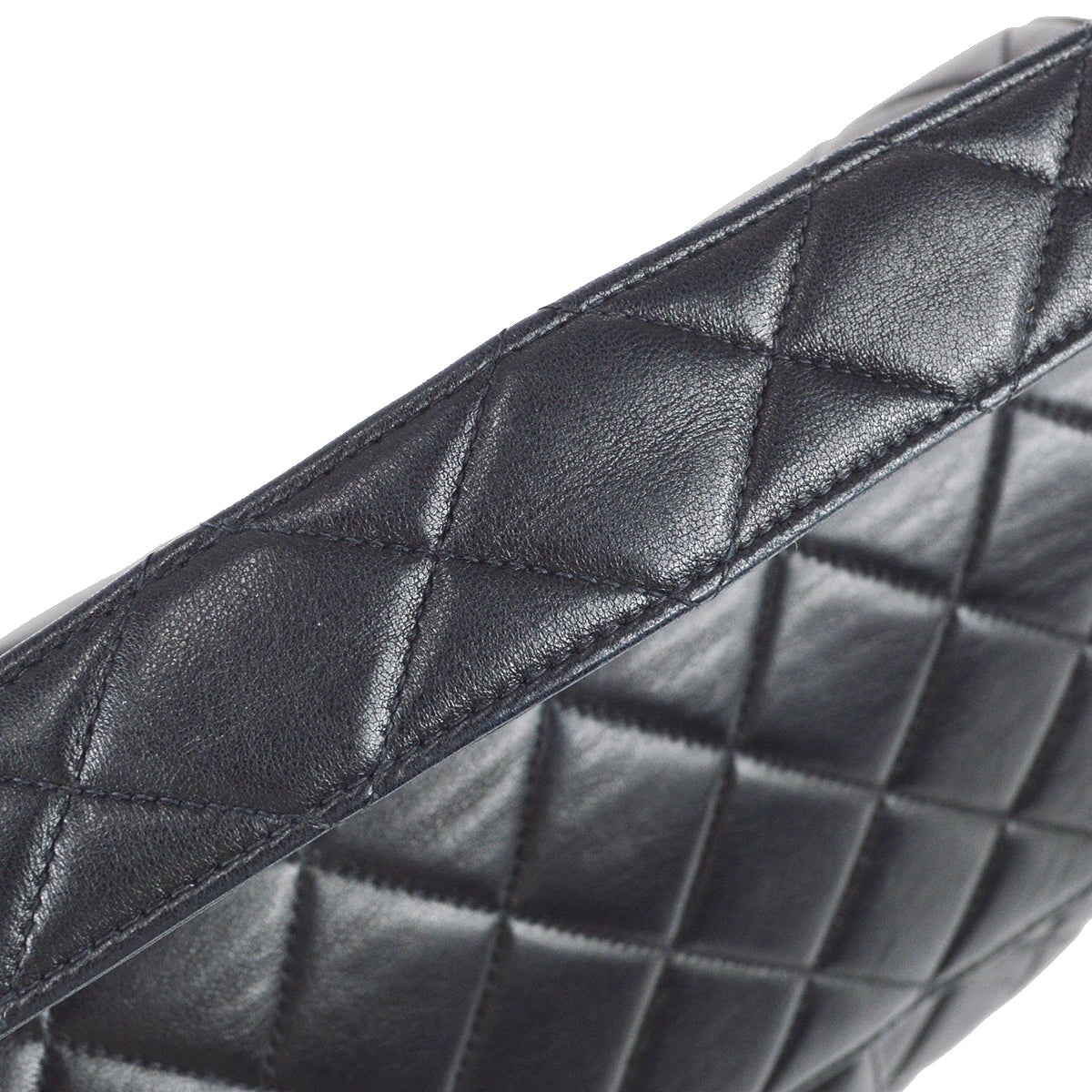 Chanel 1994-1996 Black Lambskin Medium Double Sided Flap Handbag