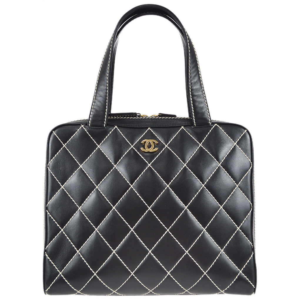 Chanel 2001-2003 Wild Stitch Handbag 31 Black Calfskin