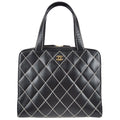 Chanel 2001-2003 Wild Stitch Handbag 31 Black Calfskin