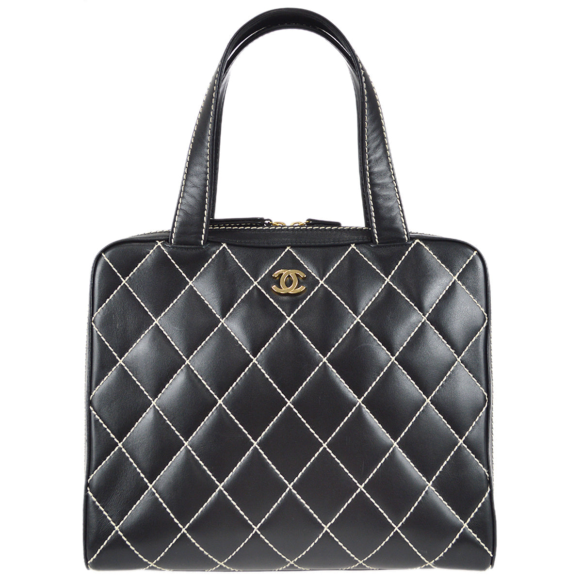 Chanel 2001-2003 Wild Stitch Handbag 31 Black Calfskin