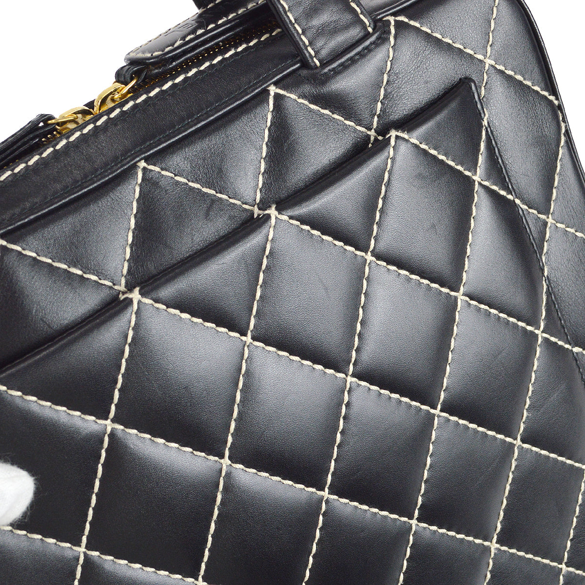 Chanel 2001-2003 Wild Stitch Handbag 31 Black Calfskin