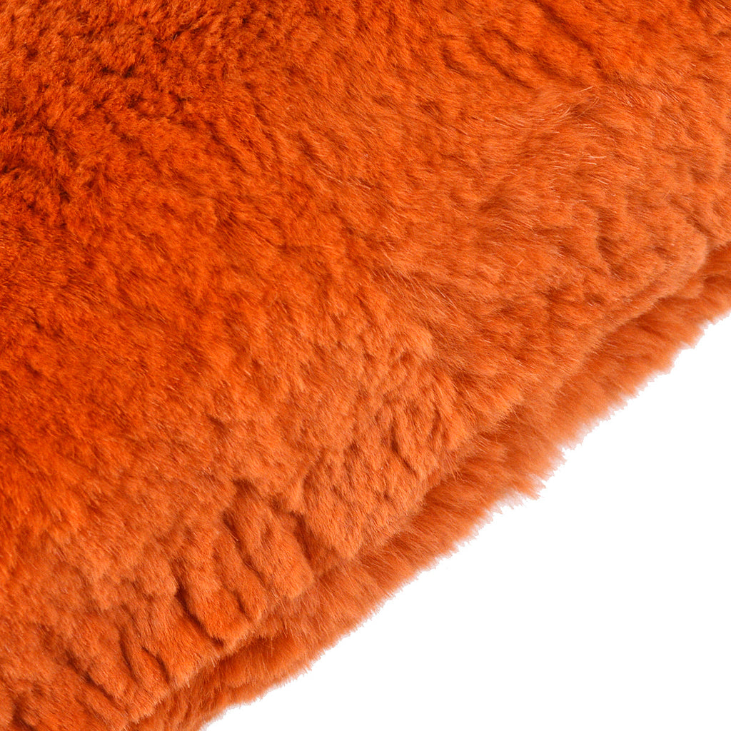 Chanel 2000-2001 Chain Shoulder Bag Orange Fur