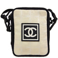 Chanel * 2003-2004 Sport Line Shoulder Bag Beige Black