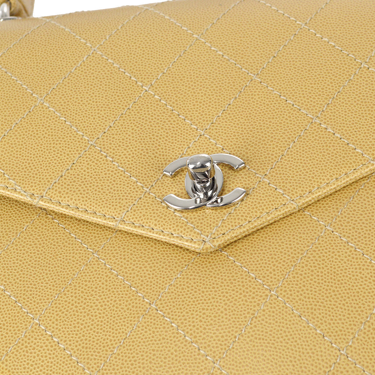 Chanel Handbag Beige Caviar