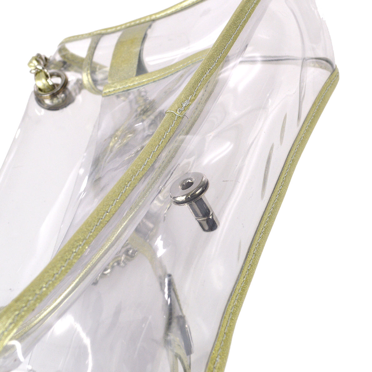 Chanel Double Chain Shoulder Bag Clear Vinyl