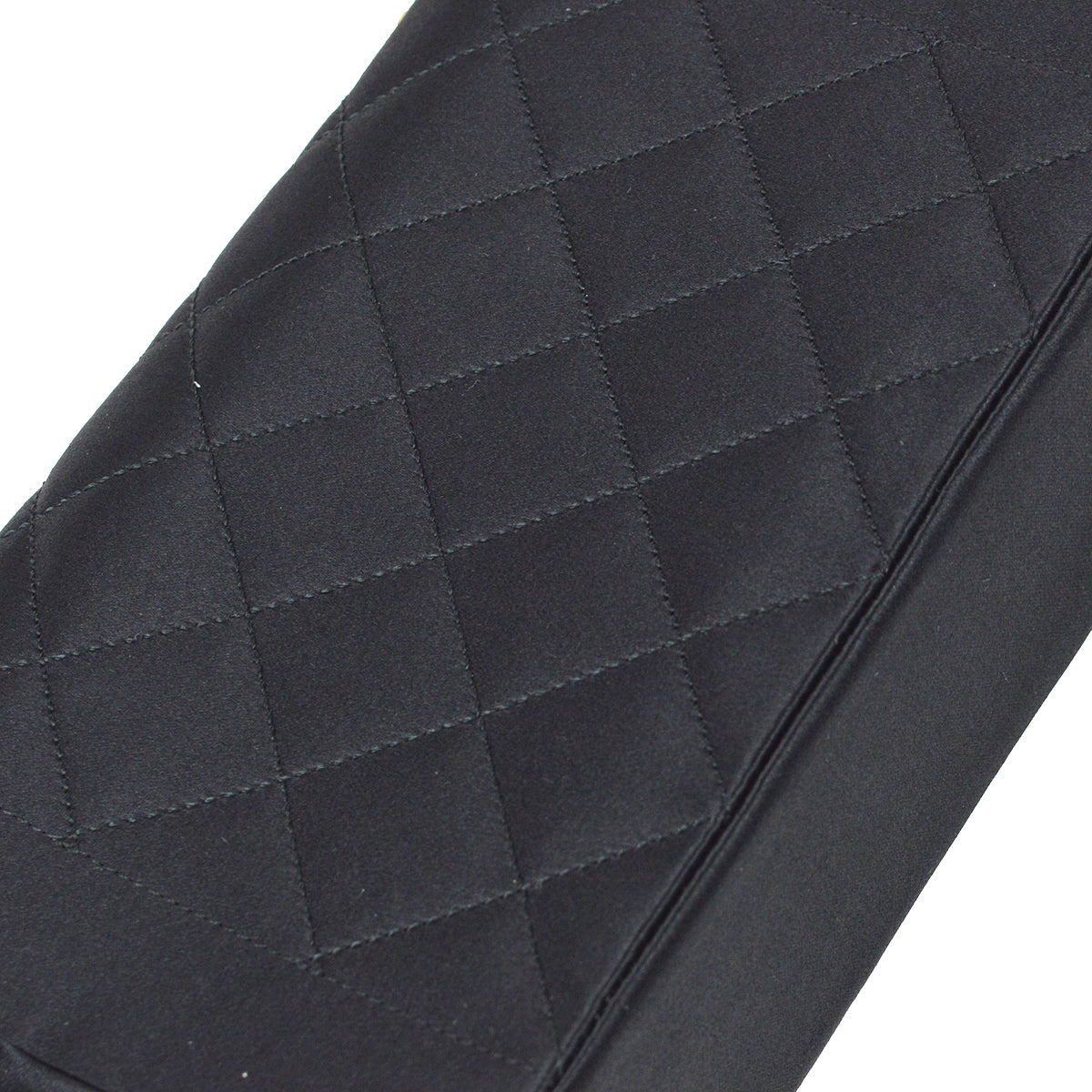 Chanel 1989-1991 Diana Flap Bag Mini Black Satin