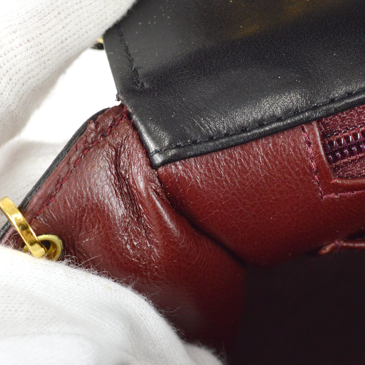 Chanel 1991-1994 Small Diana Chain Shoulder Bag Black Lambskin