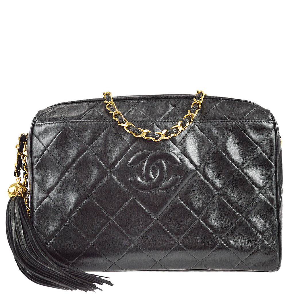 Chanel 1994-1996 Camera Bag Small Black Lambskin