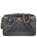 Chanel 1994-1996 Pocket Camera Bag Large Black Lambskin