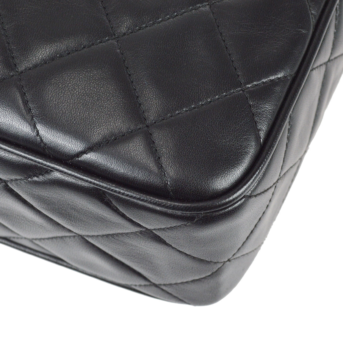 Chanel 1994-1996 Pocket Camera Bag Large Black Lambskin