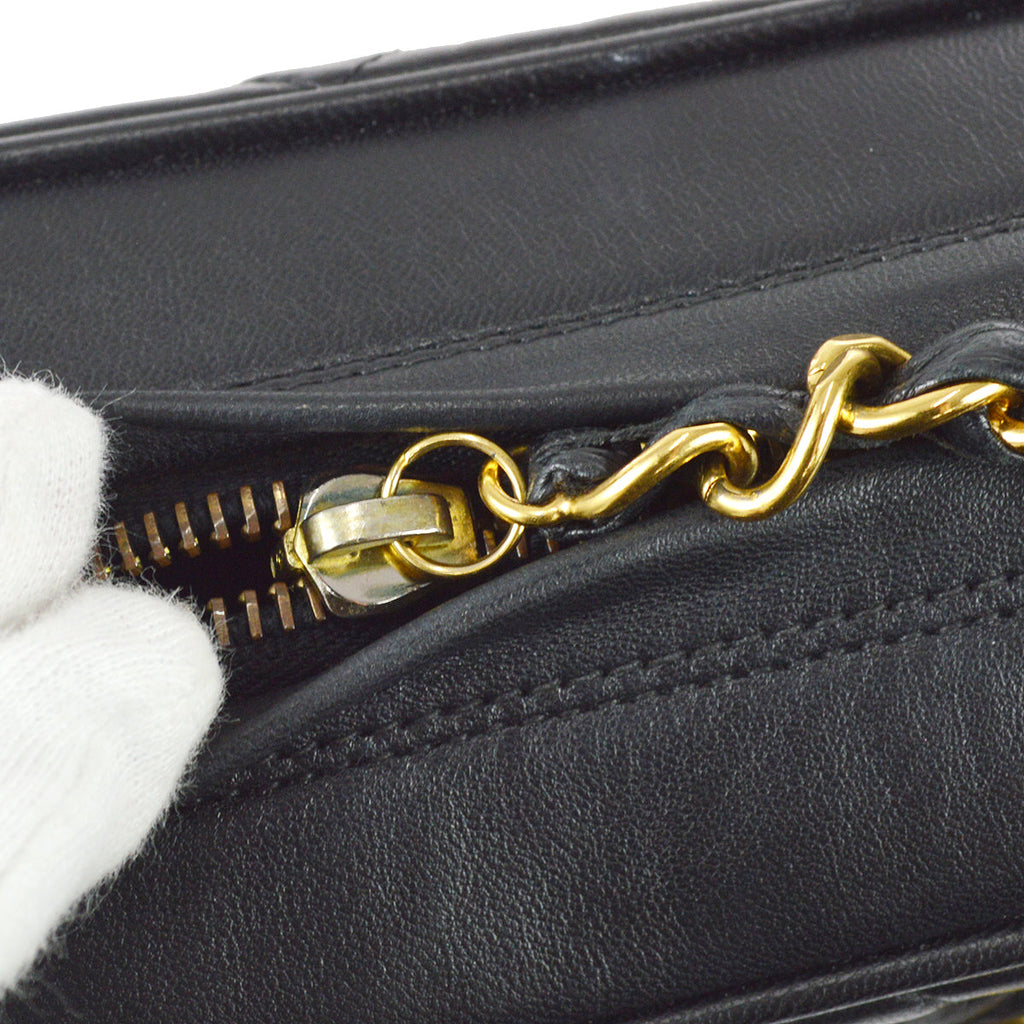 Chanel 1994-1996 Pocket Camera Bag Large Black Lambskin