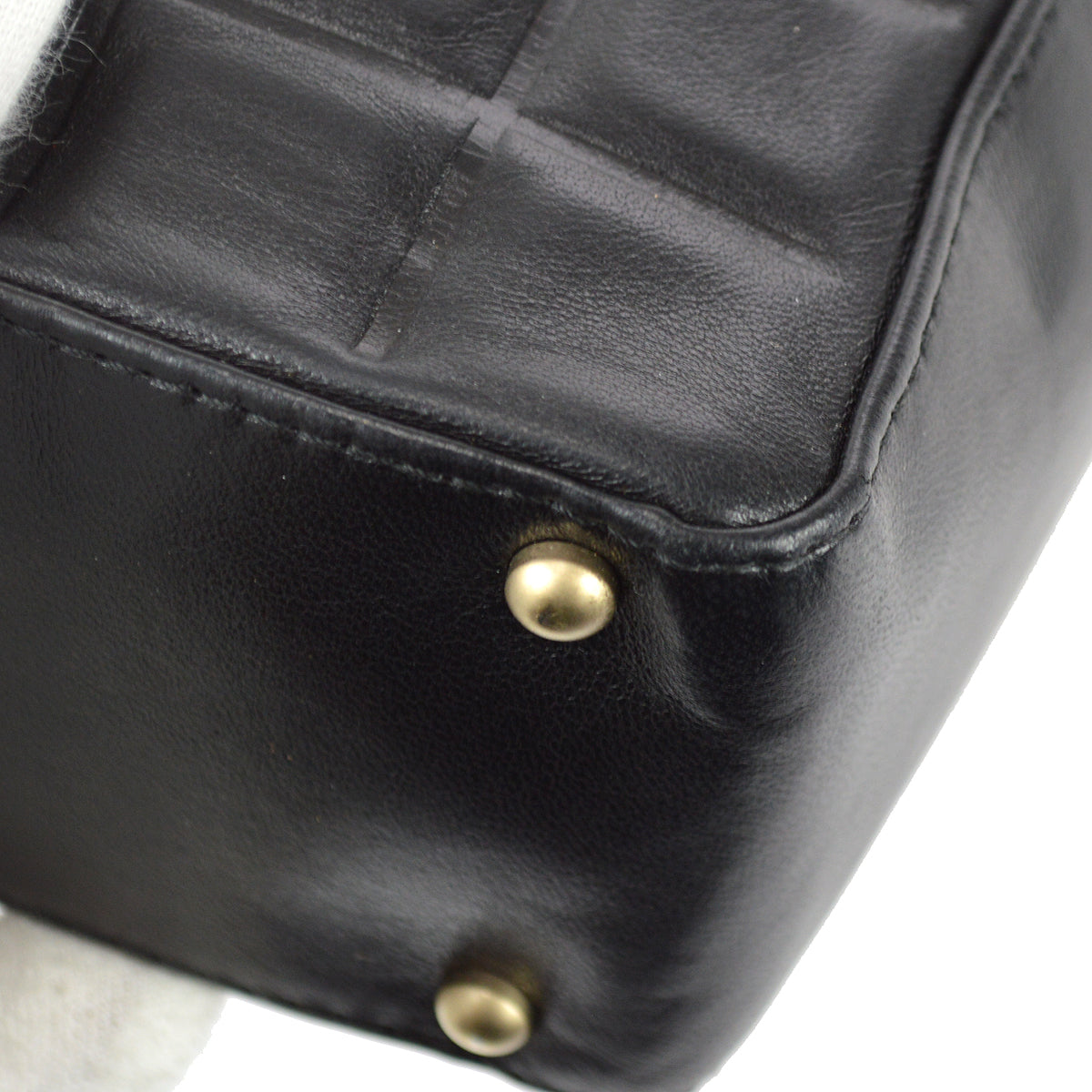 Chanel 2003-2004 Choco Bar Shoulder Bag Black Lambskin