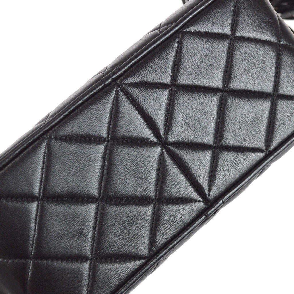 Chanel 1991-1994 Pocket Camera Bag Mini Black Lambskin