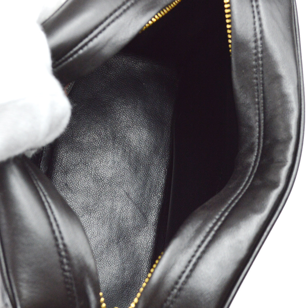 Chanel 1991-1994 Pocket Camera Bag Mini Black Lambskin