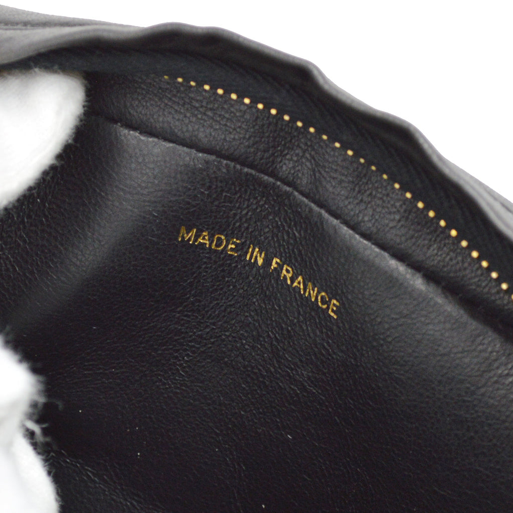 Chanel 1991-1994 Pocket Camera Bag Mini Black Lambskin