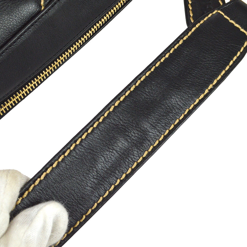 Chanel 2004-2005 Wild Stitch Handbag Black Calfskin