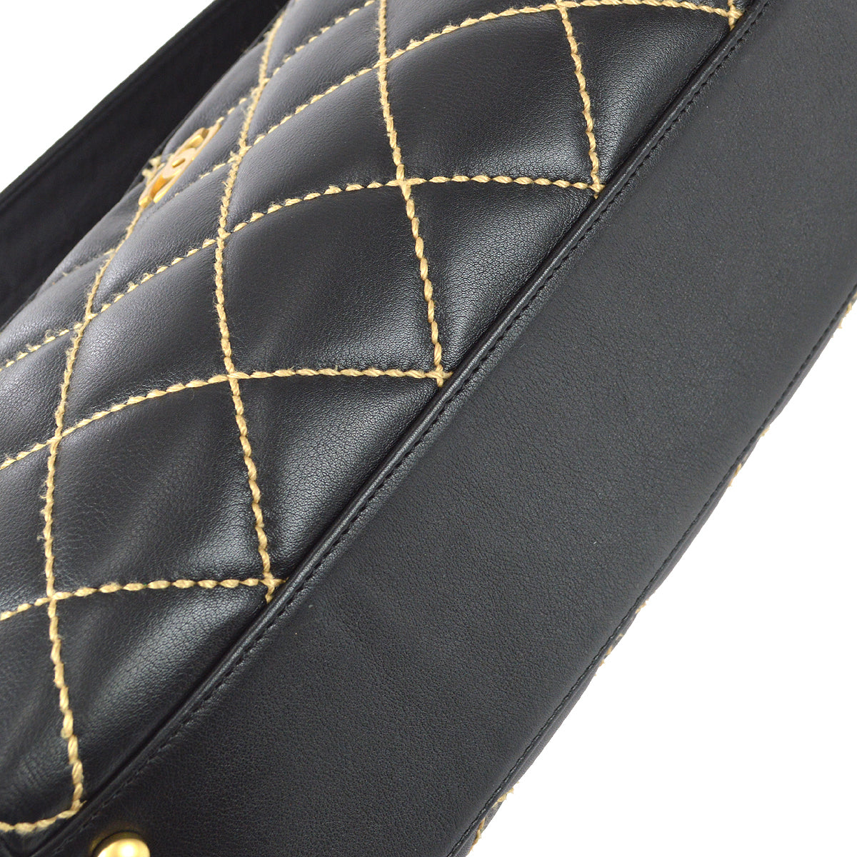 Chanel 2004-2005 Wild Stitch Handbag Black Calfskin