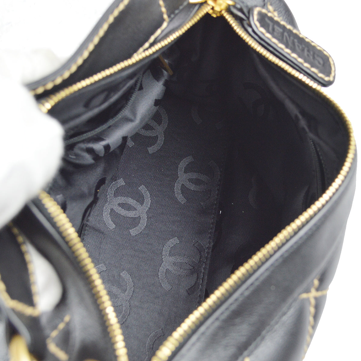 Chanel 2004-2005 Wild Stitch Handbag Black Calfskin