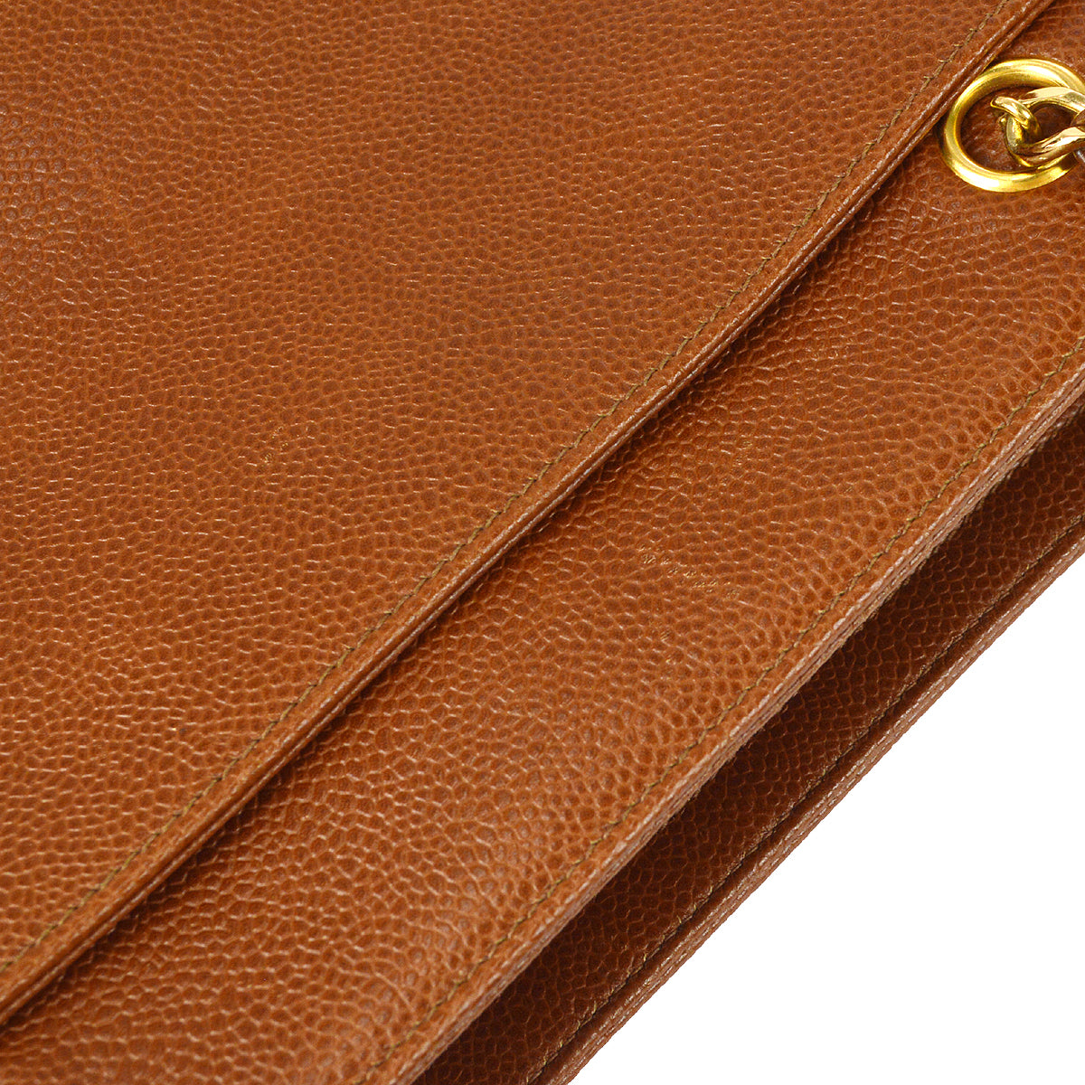 Chanel 1996-1997 Tote Bag 25 Brown Caviar