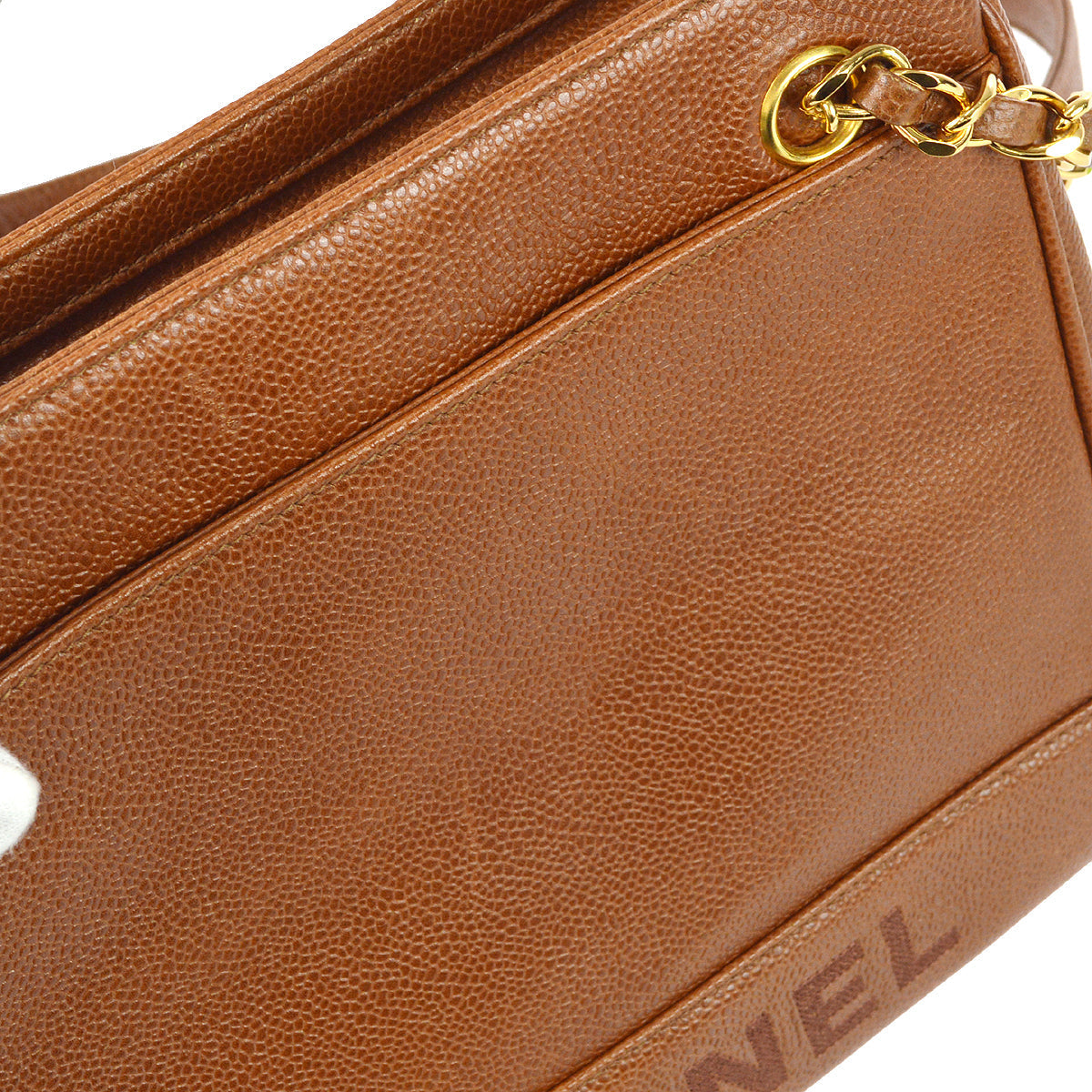 Chanel 1996-1997 Tote Bag 25 Brown Caviar