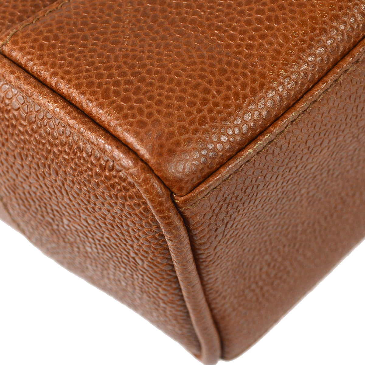 Chanel 1996-1997 Tote Bag 25 Brown Caviar