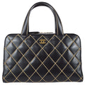 Chanel Wild Stitch Handbag Black Calfskin