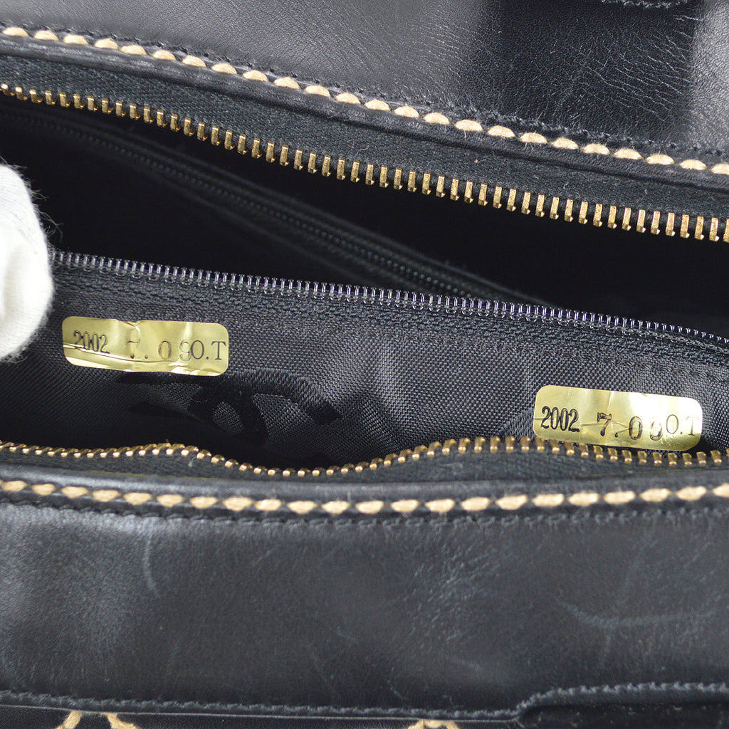 Chanel Wild Stitch Handbag Black Calfskin