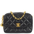 Chanel Classic Flap Bijou Chain Shoulder Bag Black Lambskin