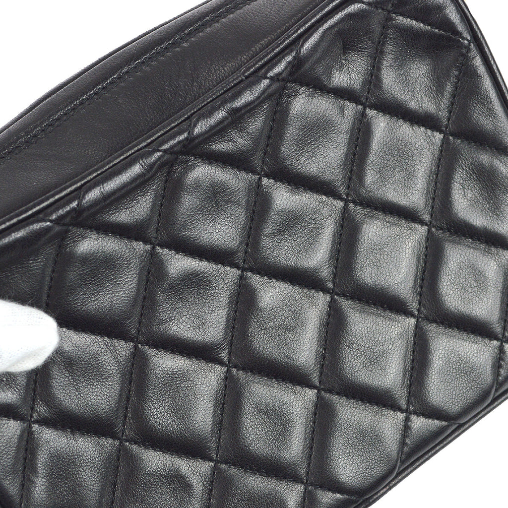 Chanel Classic Flap Bijou Chain Shoulder Bag Black Lambskin