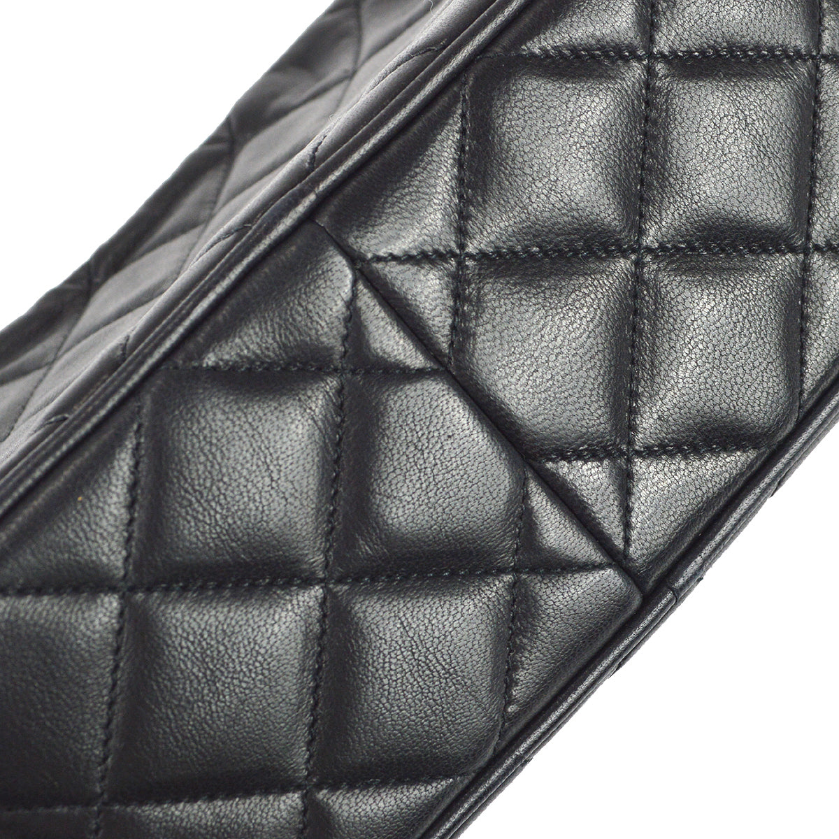 Chanel Classic Flap Bijou Chain Shoulder Bag Black Lambskin