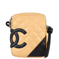 Chanel Cambon Ligne Shoulder Bag Beige Calfskin