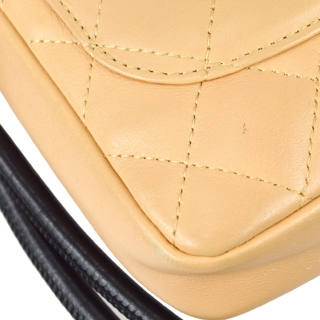 Chanel Cambon Ligne Shoulder Bag Beige Calfskin