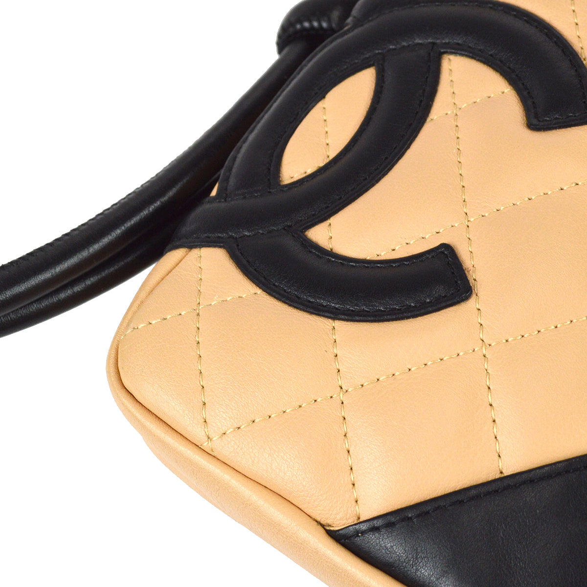 Chanel Cambon Ligne Shoulder Bag Beige Calfskin