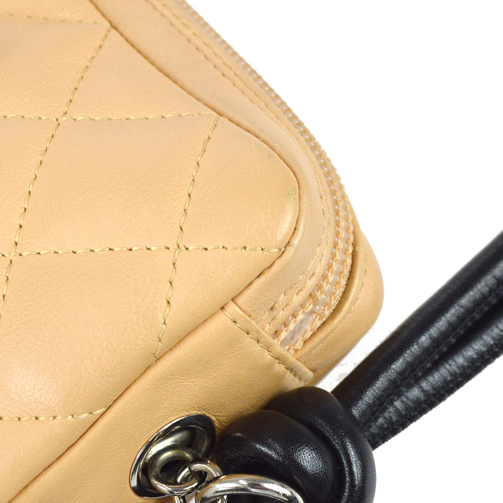 Chanel Cambon Ligne Shoulder Bag Beige Calfskin