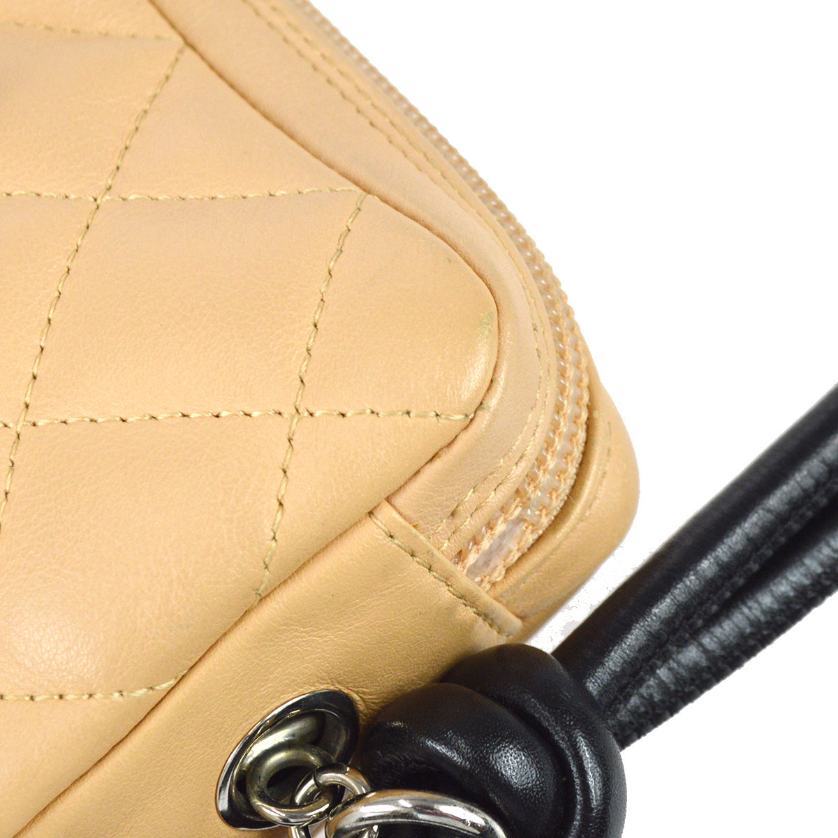 Chanel Cambon Ligne Shoulder Bag Beige Calfskin