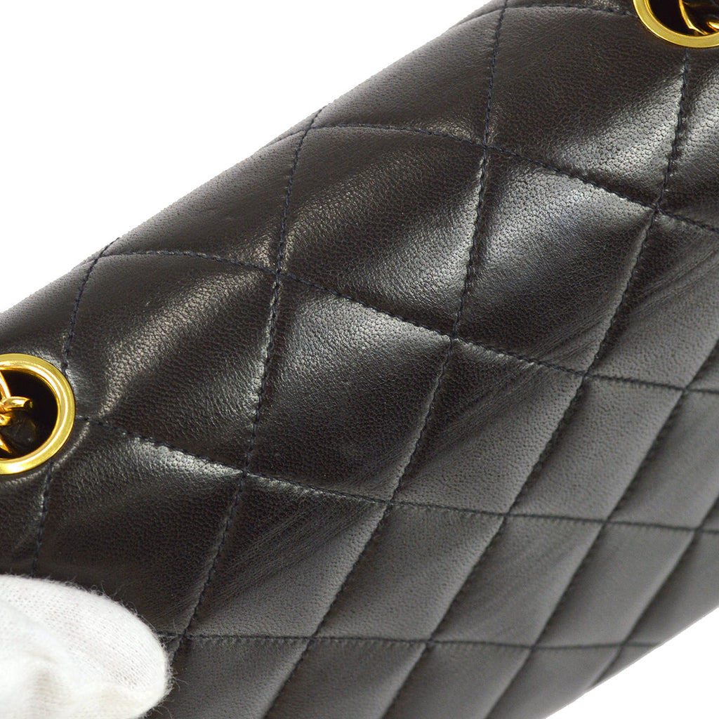 Chanel 1994-1996 Black Lambskin Medium Diana Flap Bag