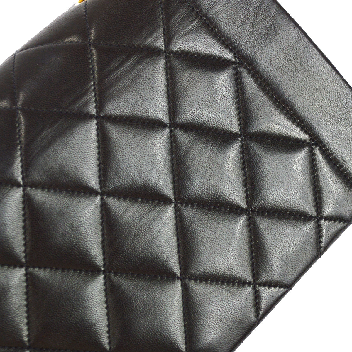 Chanel 1994-1996 Black Lambskin Medium Diana Flap Bag