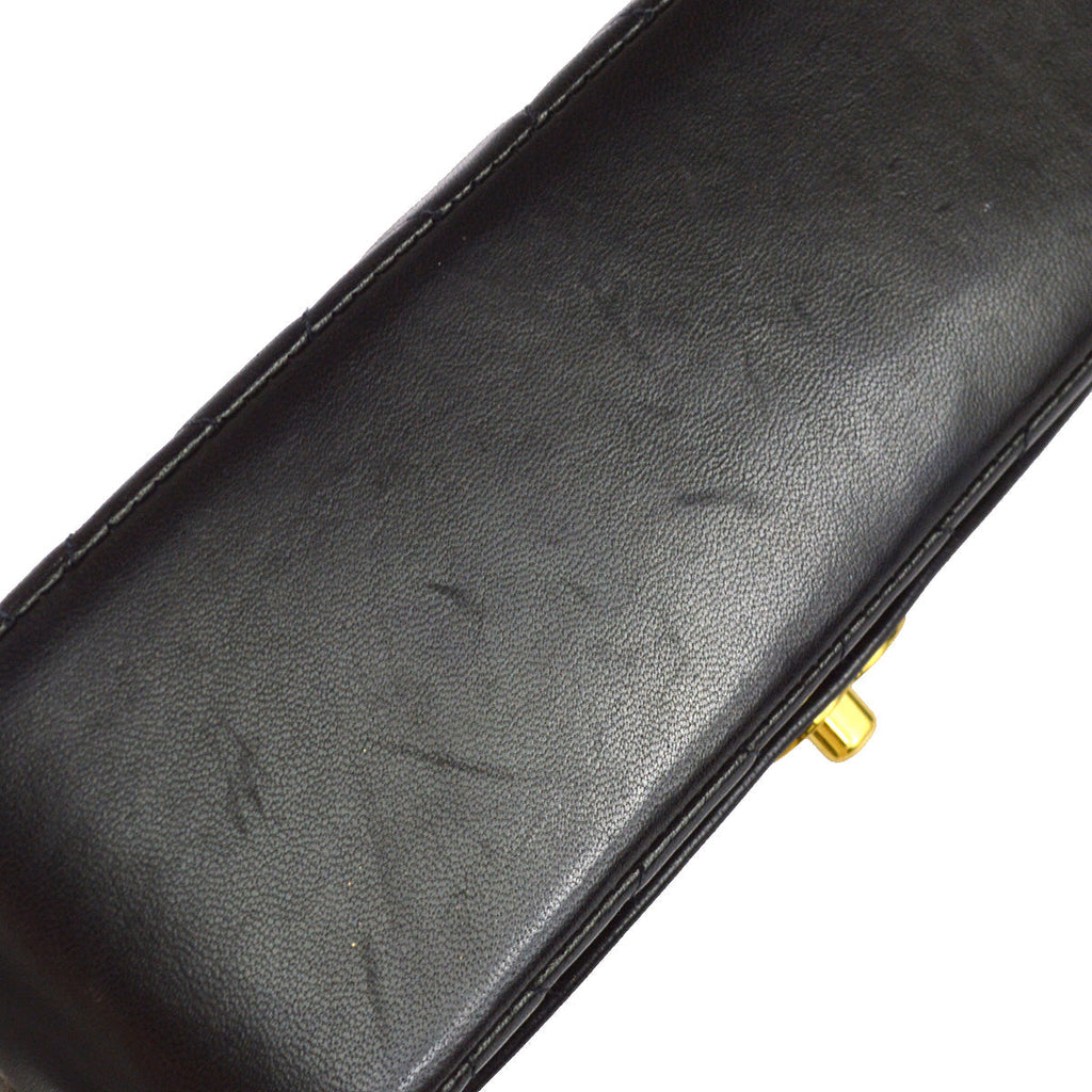 Chanel 1994-1996 Black Lambskin Medium Diana Flap Bag