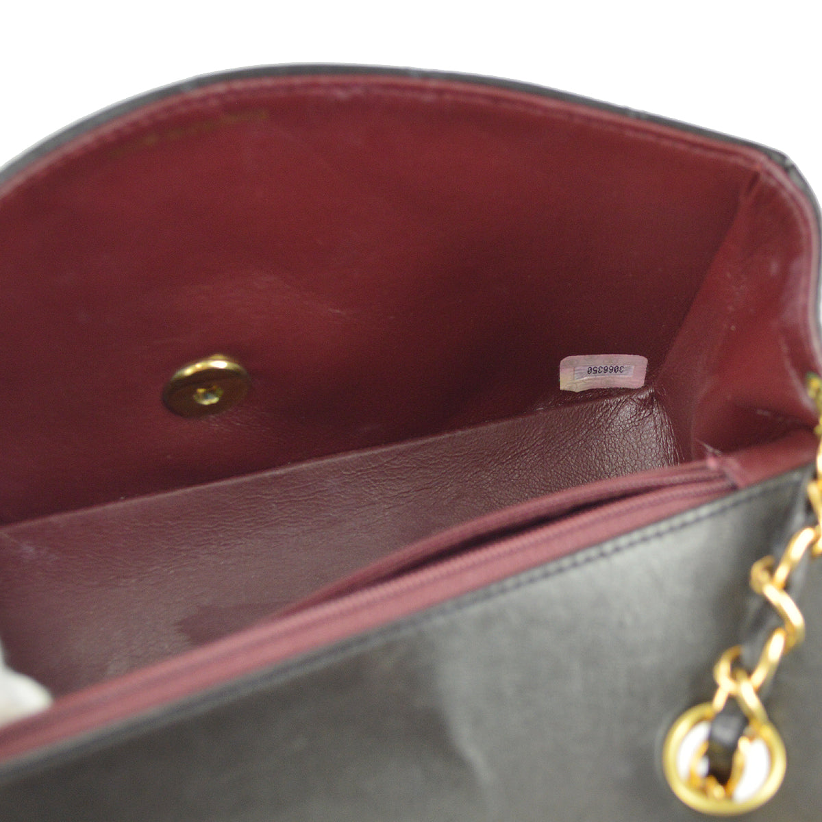 Chanel 1994-1996 Black Lambskin Medium Diana Flap Bag