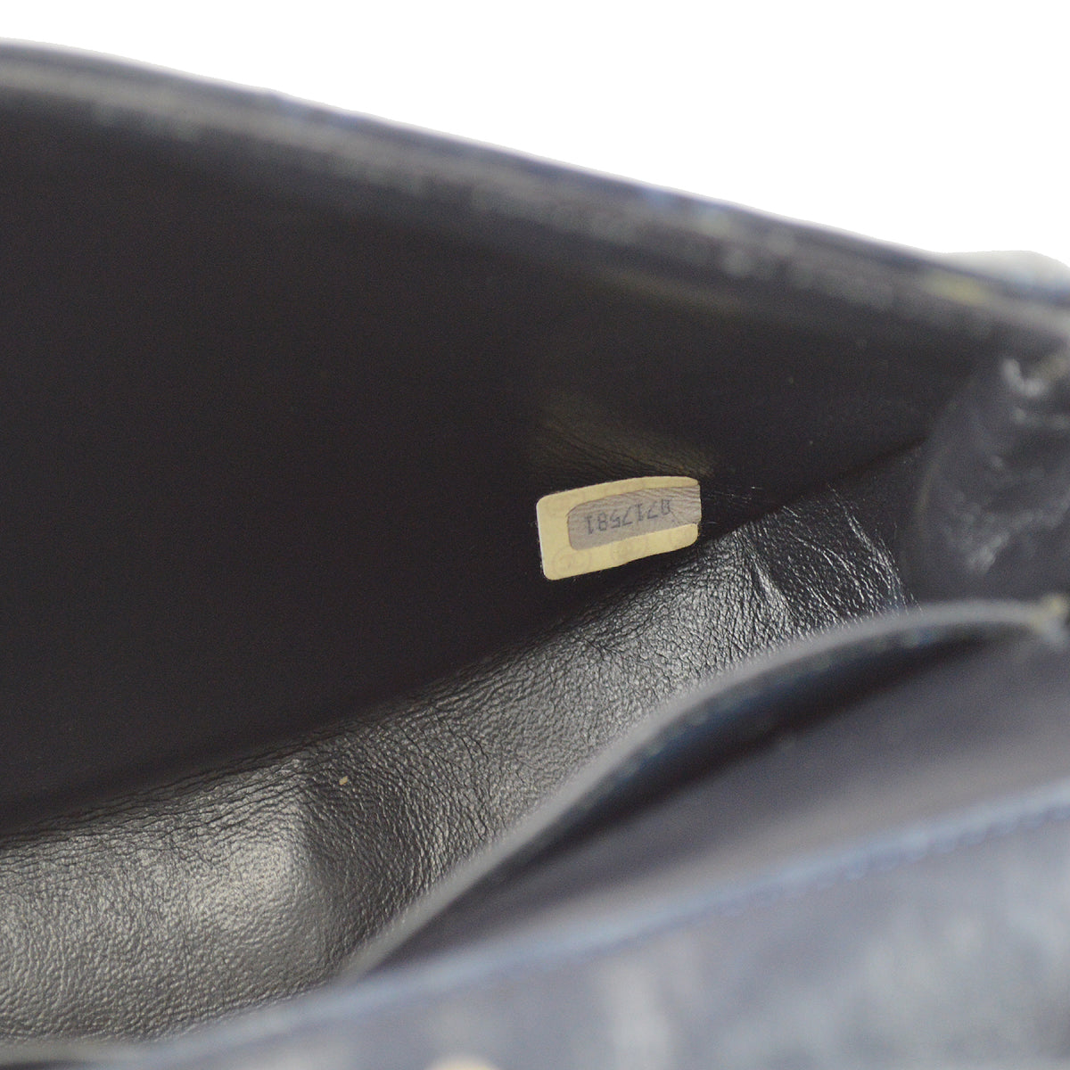 Chanel Single Chain Shoulder Bag Navy Lambskin