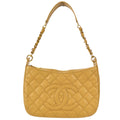 Chanel Hobo Chain Handbag Beige Caviar