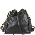 Chanel Bucket Shoulder Bag Black Lambskin
