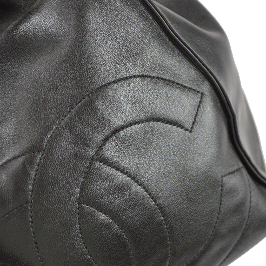 Chanel Bucket Shoulder Bag Black Lambskin