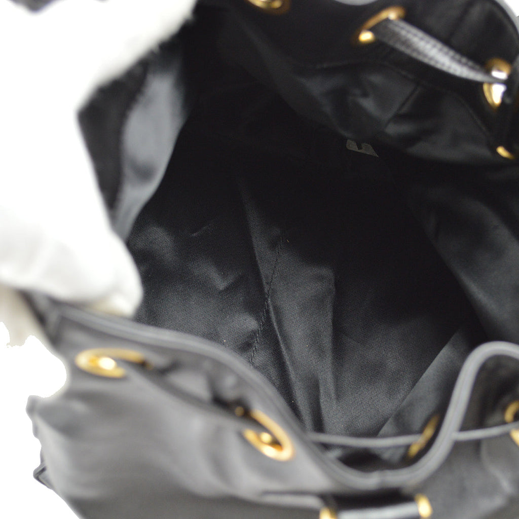 Chanel Bucket Shoulder Bag Black Lambskin