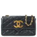Chanel Chain Shoulder Bag Black Lambskin