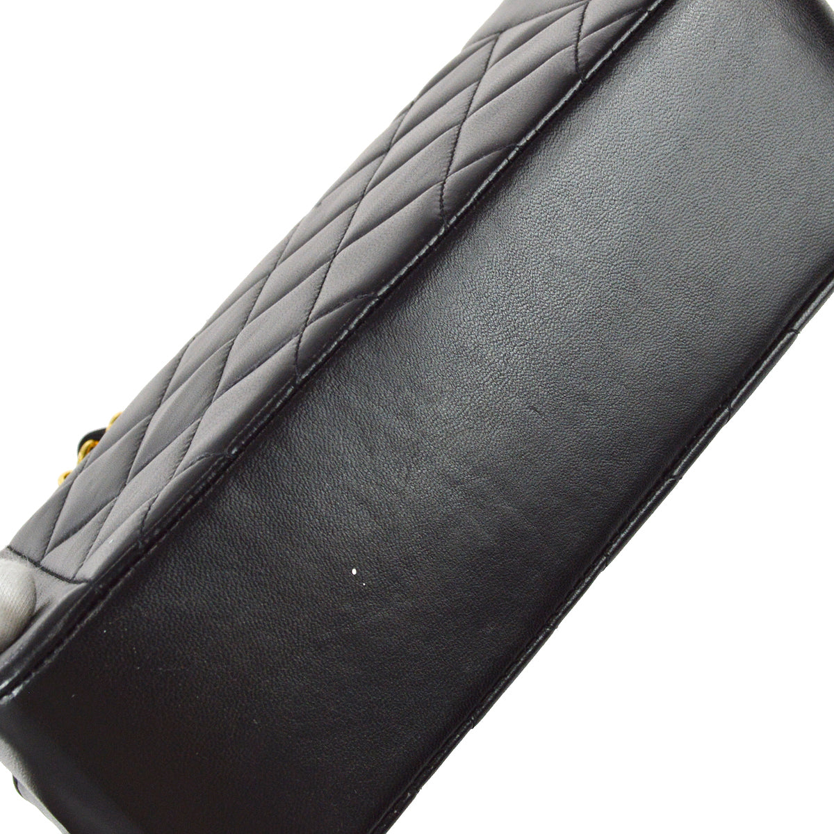 Chanel 1996-1997 Small Diana Chain Shoulder Bag Black Lambskin