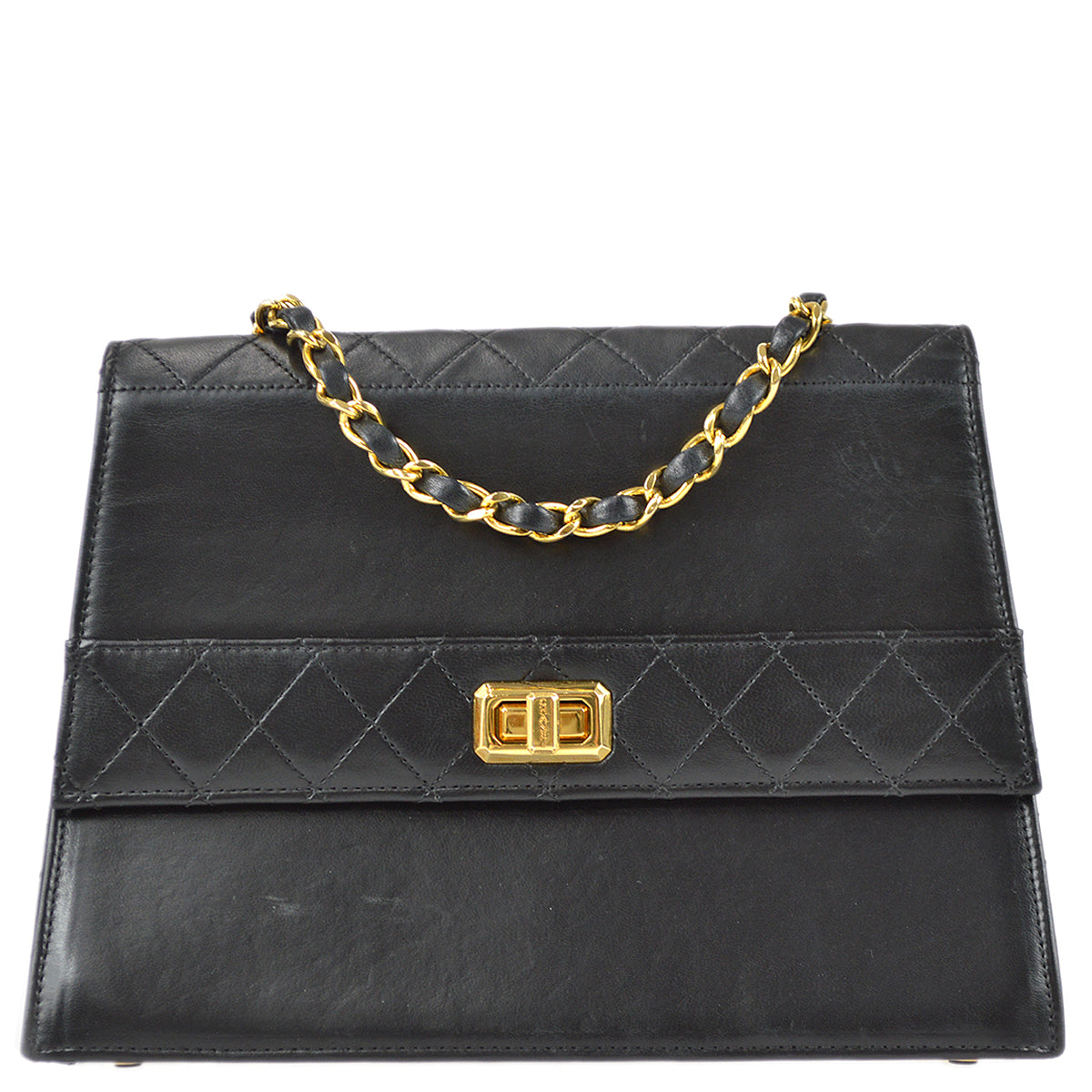 Chanel Mademoiselle Lock Shoulder Bag Black Lambskin