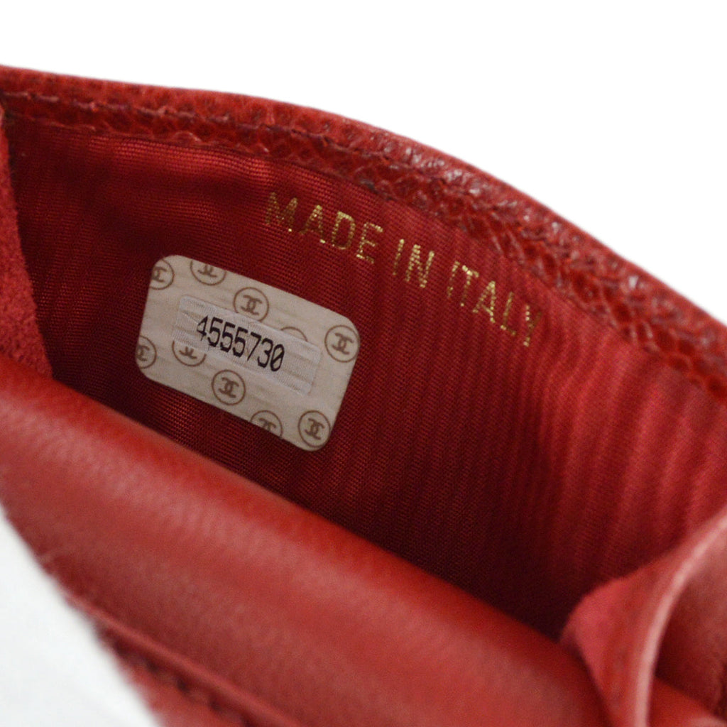 Chanel Shoulder Bag Pochette Red Caviar