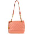 Chanel Chain Shoulder Tote Bag Pink Caviar