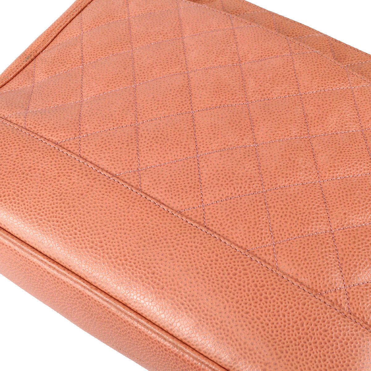 Chanel Chain Shoulder Tote Bag Pink Caviar